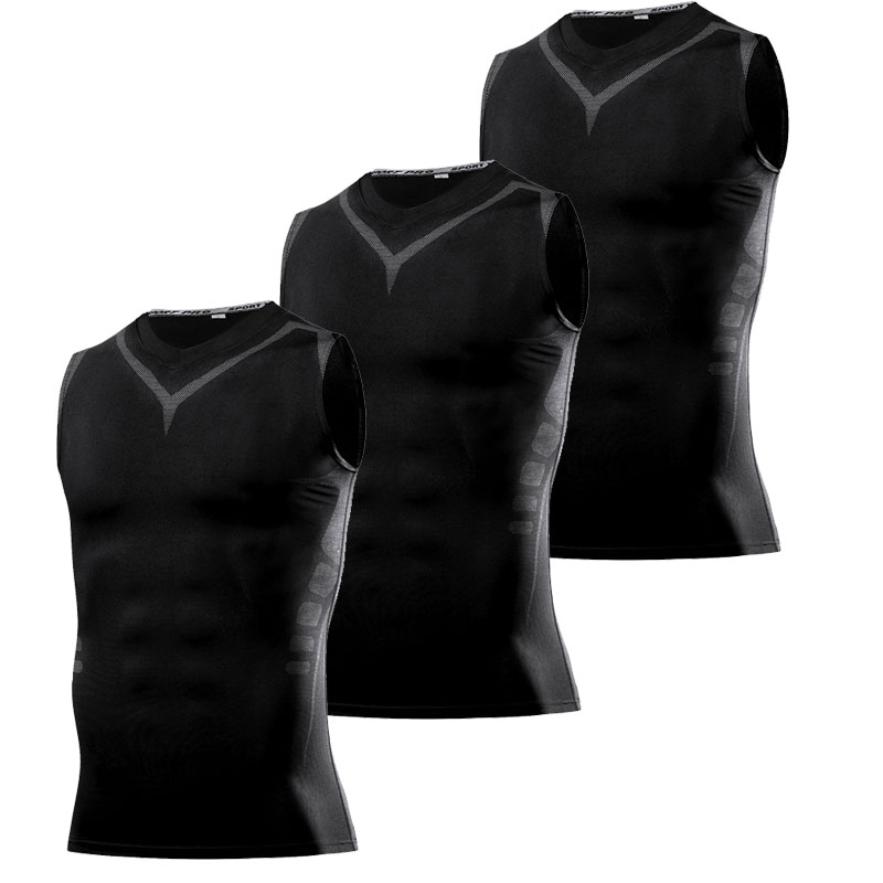 Running Gear Autumn - Men's Tight Vest Compression Shirt Breathable