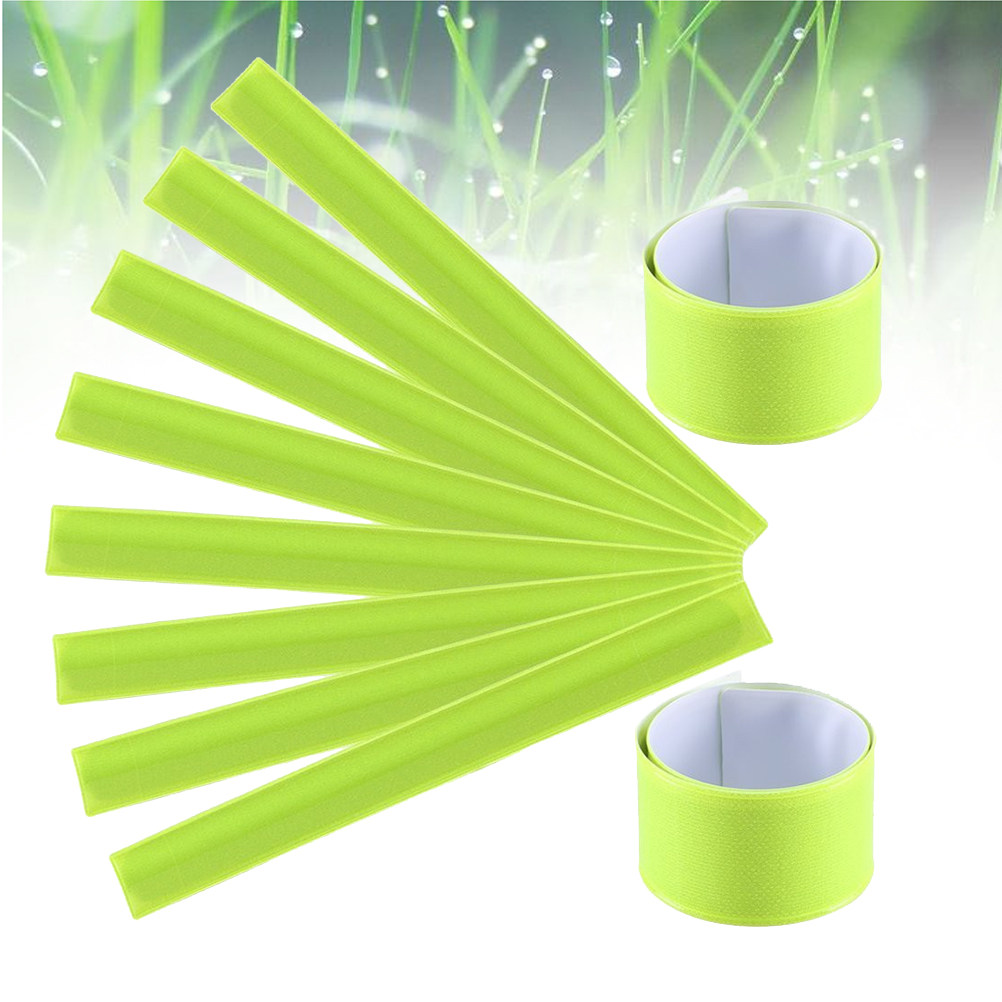 Running Gear In The Dark - 10Pcs Reflective Slap Wrist Band PVC