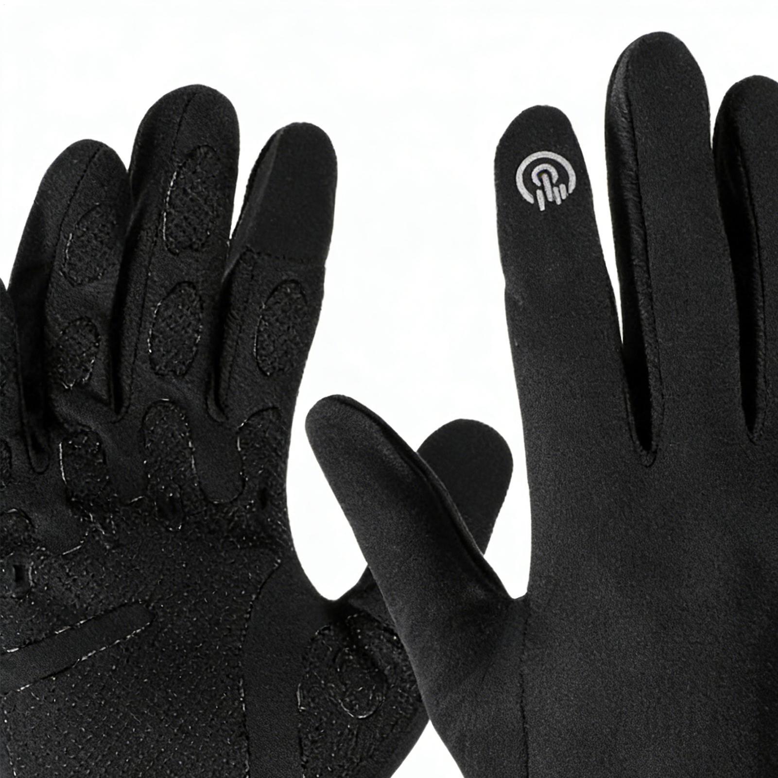 Running Gear In Snow - Warm Cycling Gloves Full Finger Cold