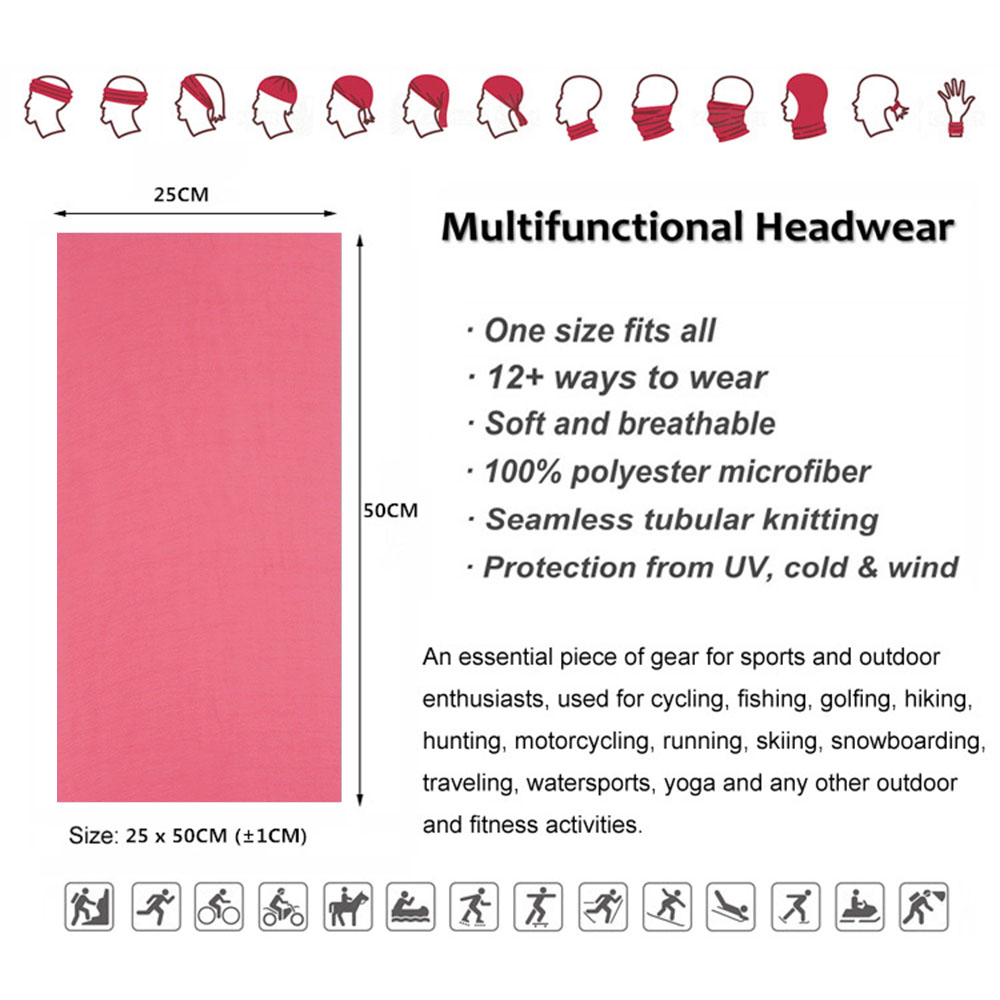 Pink Seamless Outdoor Bandana  - огляд і ціна Running Gear Autumn