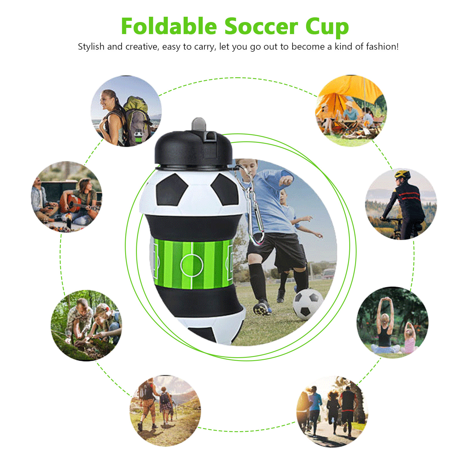 550ml Foldable Football Water  - огляд і ціна Running Gear For Kids