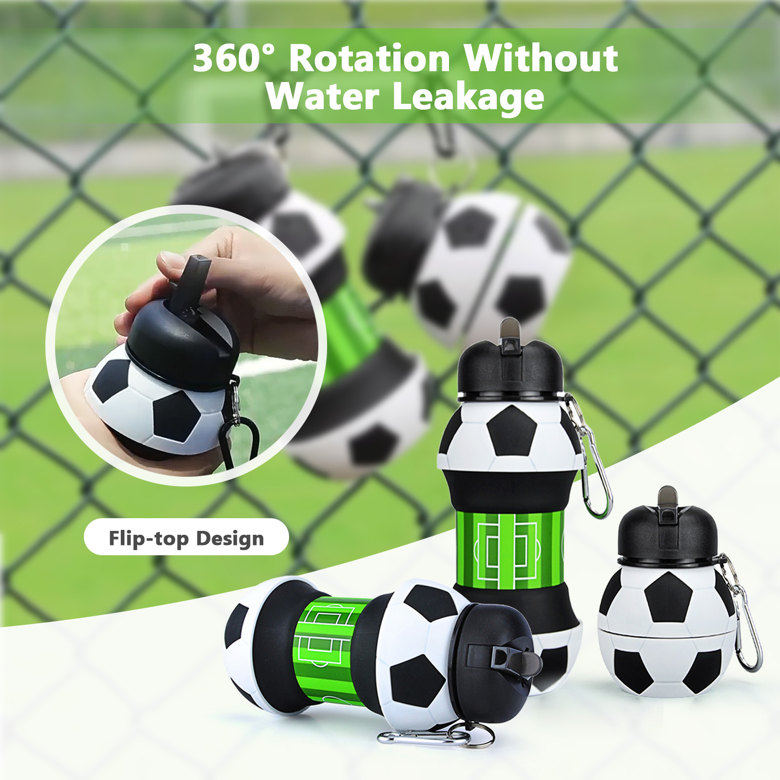550ml Foldable Football Water  - огляд і ціна Running Gear For Kids